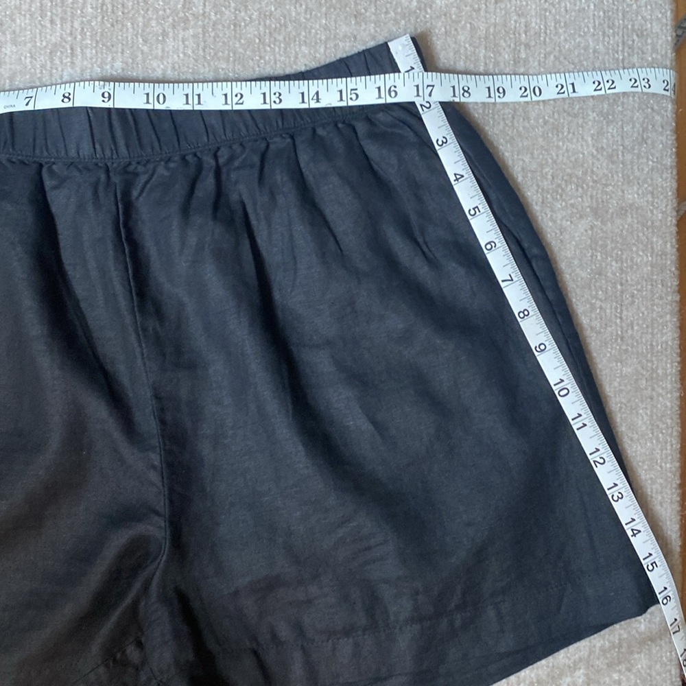 Philosophy Republic Clothing Black Linen Pocketed Pull On Shorts Size XL - Picture 7 of 10